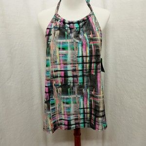 Hula Moon NWT halter multicolor swimsuit top in size 2X